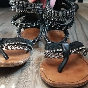 Sparkle and Chains Sandals